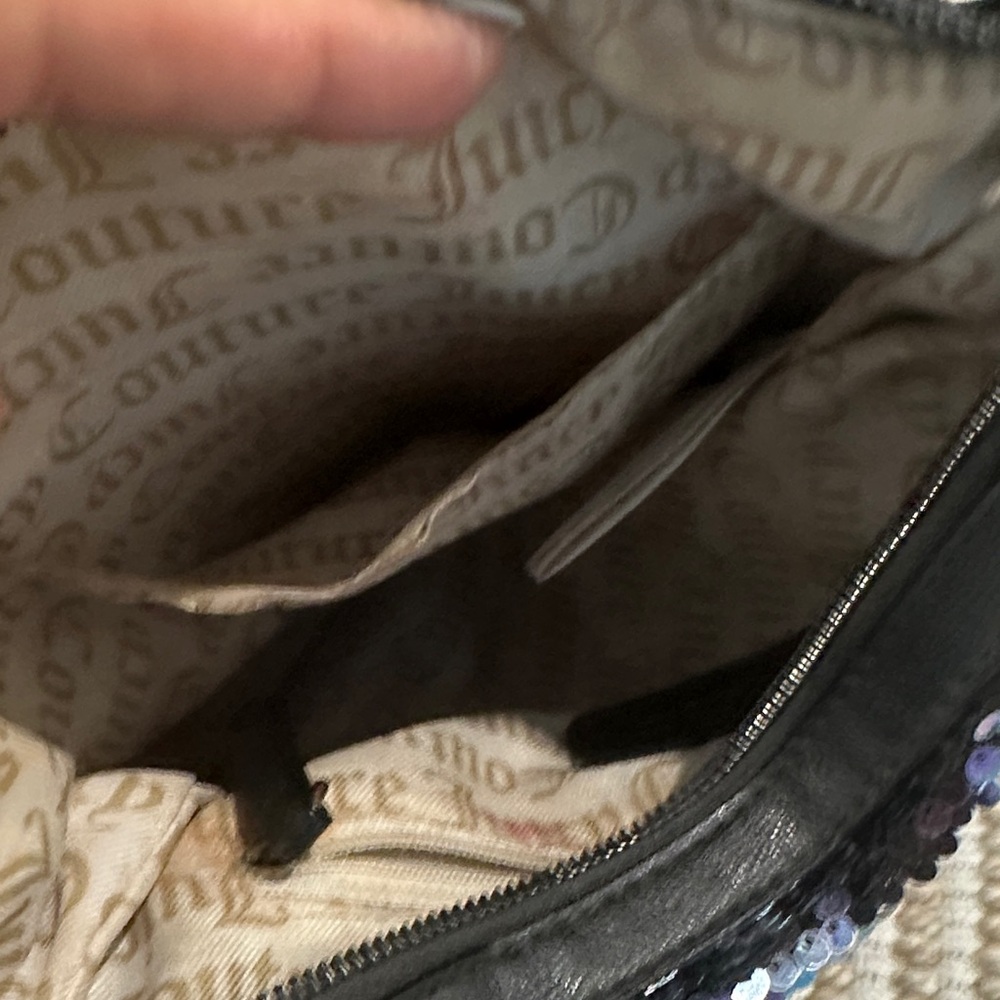 Juicy Couture Black and Blue Sequin Crossbody Bag - Picture 9 of 11